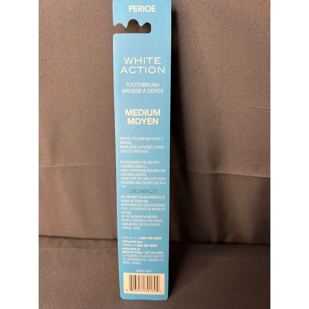 Perioe White Action Medium Toothbrush NIP